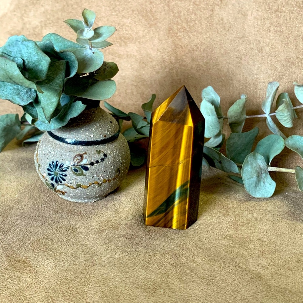 Golden and Blue Tiger Eye Tower